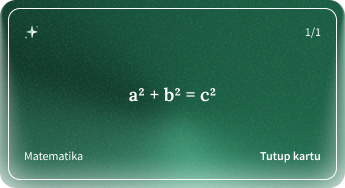 Flashcard back showing the formula a² + b² = c²